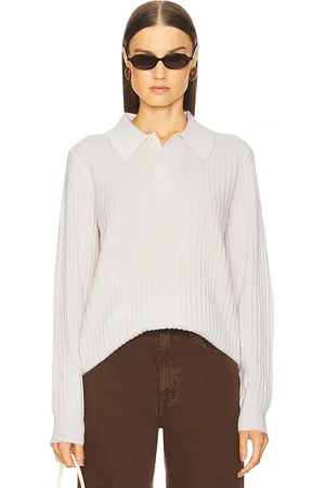 REVOLVE Guest In Residence Guest en residence polo de manga larga theo en color talla S en - Cream. Talla S (también en XL, XS).
