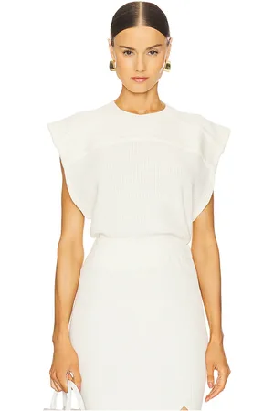 REVOLVE IRO Iro top manga corta en color ivory talla M en - Ivory. Talla M (también en S, XS).