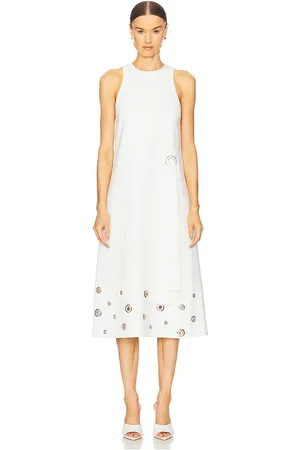 REVOLVE Alexis Alexis vestido midi en color ivory talla L en - Ivory. Talla L (también en M).