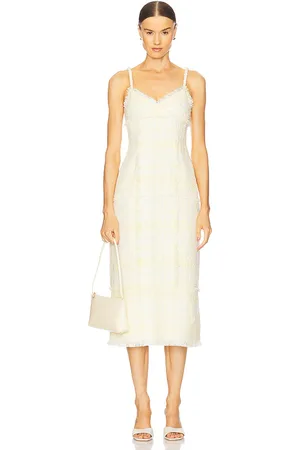 REVOLVE Alexis Alexis vestido midi de tweed en color talla M en - . Talla M (también en XS).
