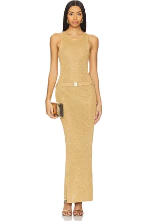 REVOLVE ASTA RESORT Asta resort vestido con cinturón natalia en color oro metálico talla M en - Metallic Gold. Talla M (también en L, S, X