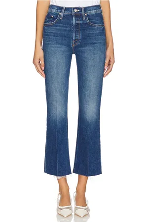 REVOLVE MOTHER Mother corte bota tripper ankle fray en color azul talla 26 en - Blue. Talla 26 (también en 27, 28, 29, 32, 34).
