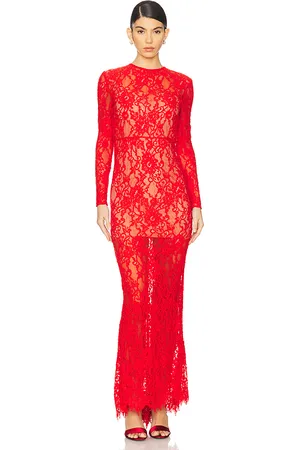 REVOLVE Bronx and Banco Bronx and banco vestido largo encaje electra en color talla L en - Red. Talla L (también en M, S, XL, XS).
