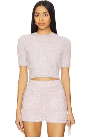REVOLVE JoosTricot Joostricot top manga corta en color talla L en - Pink. Talla L (también en M, S).