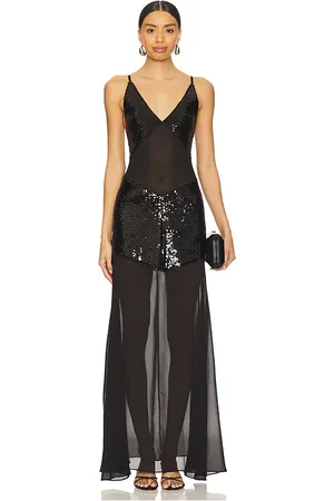 REVOLVE WeWoreWhat Weworewhat vestido largo con detalle de lentejuelas en color talla 0 en - Black. Talla 0 (también en 00, 10, 12, 2, 6, 8).