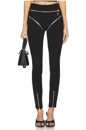 REVOLVE AREA Area zipper brief legging en color talla L en - Black. Talla L (también en S, XL, XS).