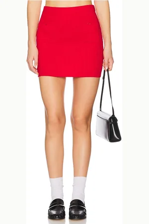 REVOLVE Bardot Bardot falda punto sarita en color rojo talla L en - Red. Talla L (también en M, S, XL, XS).