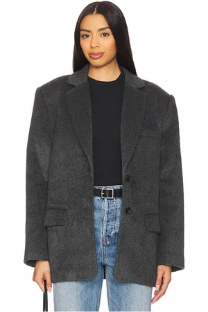REVOLVE GRLFRND Grlfrnd wool blend blazer en color gris talla L en - Grey. Talla L (también en M, S, XL, XS, XXS).