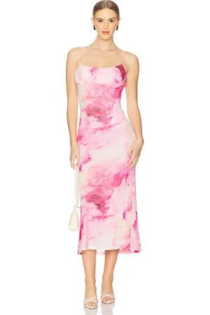 REVOLVE Bardot Bardot vestido midi adoni en color rosado talla 10 en - Pink. Talla 10 (también en 12, 2, 4, 6, 8).