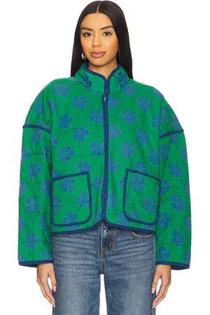 REVOLVE Free People Free people chaqueta chloe en color verde talla L en - Green. Talla L (también en M, S, XL, XS).