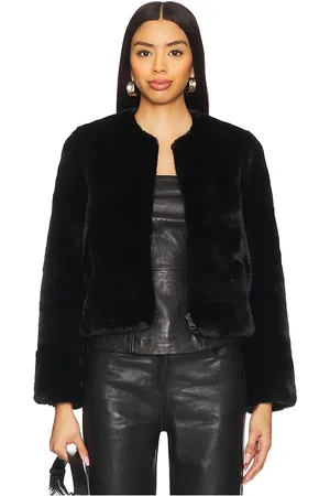 REVOLVE ALLSAINTS Allsaints abrigo piel sintética florence en color talla M en - Black. Talla M (también en S).