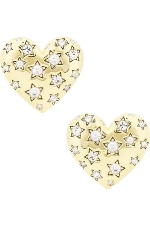 REVOLVE Lele Sadoughi Lele sadoughi pendiente celestial heart button en color oro metálico talla all en - Metallic Gold. Talla all.