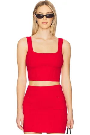 REVOLVE Bardot Bardot top de tirantes de punto sarita en color rojo talla L en - Red. Talla L (también en M, S, XL, XS).