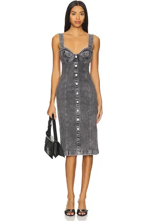 REVOLVE Moschino Jeans Moschino jeans vestido de mezclilla con botones en la parte delantera en color gris talla S en - Grey. Talla S (también en X