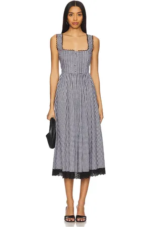 REVOLVE CAROLINE CONSTAS Caroline constas vestido midi alanna en color negro talla L en - Black. Talla L (también en M, S, XS).