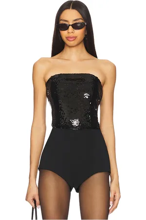 REVOLVE WeWoreWhat Weworewhat corset con detalle de lentejuelas en color talla 0 en - Black. Talla 0 (también en 2).