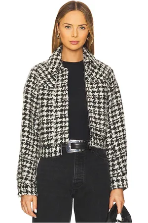REVOLVE IRO Iro chaqueta con cuello en color negro, blanco talla 34/2 en - Black, White. Talla 34/2 (también en 36/4, 40/8).