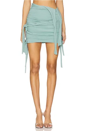 REVOLVE Ottolinger Ottolinger minifalda drapeada en color cerceta talla M en - Teal. Talla M (también en S, XS).
