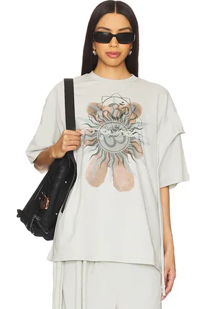 REVOLVE Ottolinger Ottolinger camiseta oversize deconstruida en color claro talla L en - Light Grey. Talla L (también en M, S, XS).