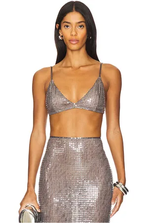 REVOLVE Ceren Ocak Ceren ocak sujetador top en color neutral metálico talla M en - Metallic Neutral. Talla M (también en S, XL, XS, XXS).