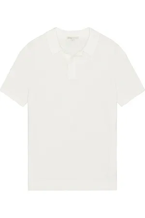 REVOLVE Onia Onia cotton linen long sleeve sweater polo en color talla L en - White. Talla L (también en M, S).