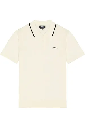 REVOLVE A.P.C. A.p.c. fynn short sleeve polo en color blanco talla M en - White. Talla M (también en S, XL/1X).