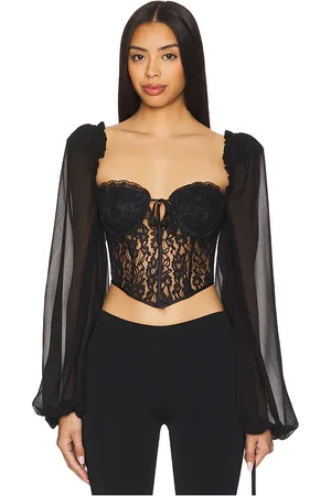 REVOLVE MAJORELLE Majorelle derrion top en color talla L en - Black. Talla L (también en M, S, XL, XS).