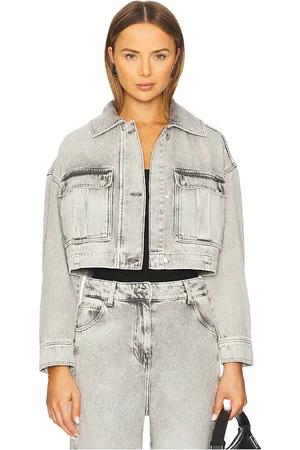 REVOLVE IRO Iro chaqueta denim en color gris talla 34/2 en - Grey. Talla 34/2 (también en 36/4, 38/6).