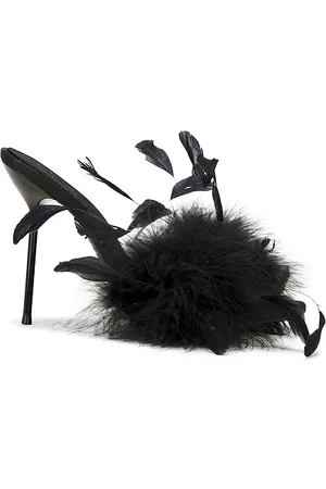 REVOLVE Paris Texas Paris texas pantunfla lidia feather 105 en color talla 36 en - Black. Talla 36 (también en 37, 38).
