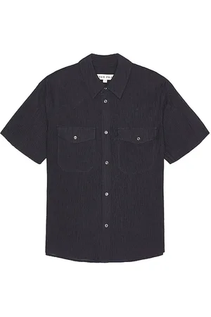 REVOLVE After Pray After pray camisa manga corta western en color talla L en - Navy. Talla L (también en M, XL/1X).