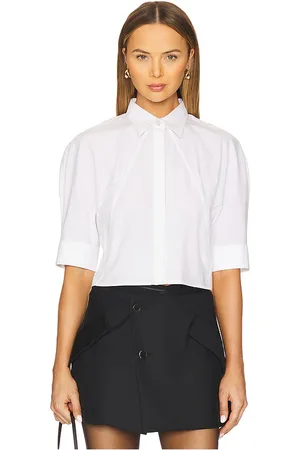 REVOLVE Helmut Lang Helmut lang top manga corta articulated en color talla M en - White. Talla M (también en S, XS).