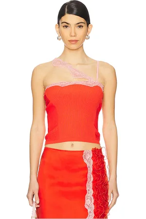 REVOLVE Vaillant Vaillant camisola de punto con tirantes asimétricos en color naranja talla 36 en - Orange. Talla 36 (también en 38, 40, 42).