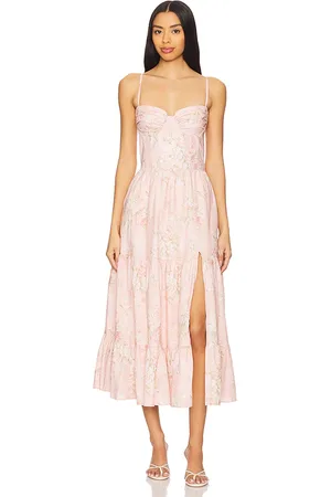 REVOLVE V. Chapman V. chapman vestido midi lorenza en color rosado talla 0 en - Pink. Talla 0 (también en 10).