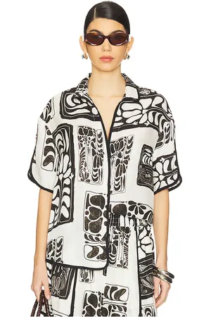 REVOLVE Sancia Sancia top manga corta top en color negro, blanco talla S en - Black,White. Talla S (también en XS).