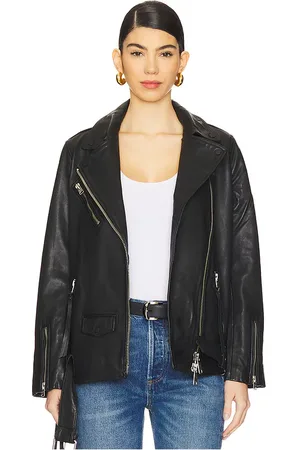 REVOLVE ALLSAINTS Allsaints chaqueta moto cuero billie en color talla L en - Black. Talla L (también en M, S).