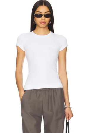 REVOLVE Enza Costa Enza costa camiseta de manga corta con cuello redondo en color talla L en - White. Talla L (también en M, S, XS).
