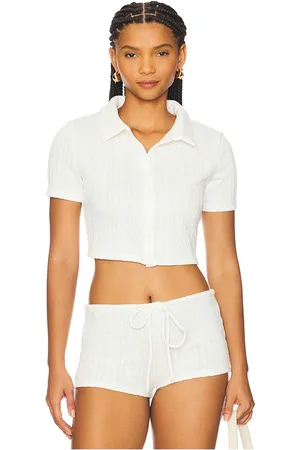 REVOLVE LIONESS Lioness top manga corta wolfgang en color blanco talla L en - White. Talla L (también en M, S, XL).