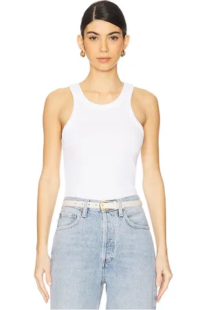 REVOLVE AGOLDE Agolde camiseta tirantes rayne en color talla L en - White. Talla L (también en M, S, XL, XS).