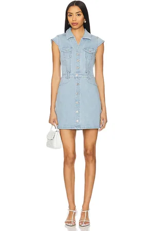 REVOLVE PAIGE Paige vestido denim jaxsyn en color azul talla 12 en - Blue. Talla 12 (también en 6, 8).