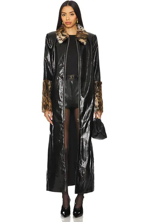 REVOLVE BY.DYLN By.dyln abrigo piel sintética chandler en color negro talla L en - Black. Talla L (también en M, S, XS).
