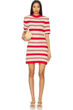 REVOLVE AKNVAS Aknvas vestido de punto de dos tonos aidan en color rojo talla L en - Red. Talla L (también en M, S, XS).