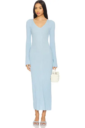 REVOLVE MINKPINK Minkpink vestido mido de punto odessa en color bebe azul talla L en - Baby Blue. Talla L (también en S).