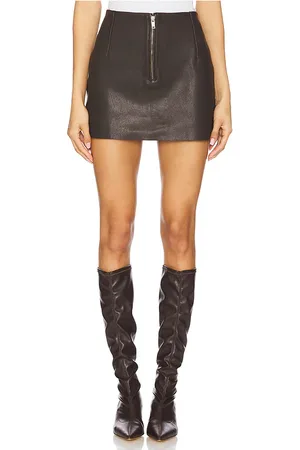 REVOLVE REMAIN Remain minifalda cuero en color marrón talla 32 en - Brown. Talla 32 (también en 36, 38).
