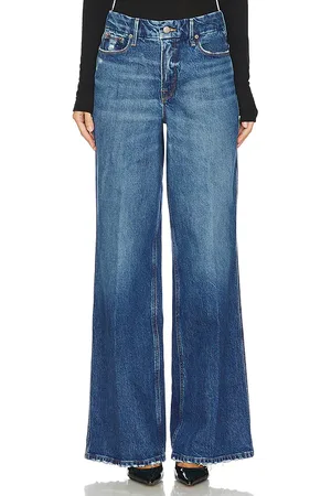 REVOLVE Good American Good american pierna ancha good skate en color denim-medium talla 0 en - Denim-Medium. Talla 0 (también en 10, 12, 14, 18, 2