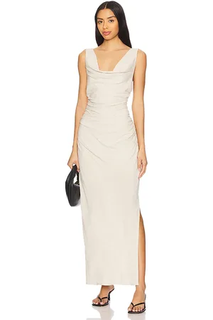 REVOLVE SOVERE Sovere vestido midi bella en color beige talla M en - Beige. Talla M (también en S, XL, XS).