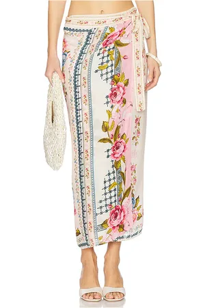 REVOLVE Agua Bendita Agua bendita pareo zinna en color cream,pink talla all en - Cream,Pink. Talla all.