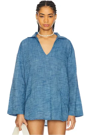 REVOLVE Seafolly Seafolly camisa longline beach en color azul talla L en - Blue. Talla L (también en M, S, XL, XS).