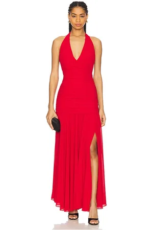 REVOLVE Bardot Bardot vestido largo con cuello halter mave en color rojo talla 10 en - Red. Talla 10 (también en 12, 2, 4, 6, 8).