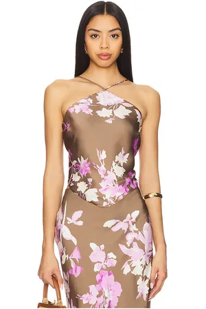 REVOLVE ROCOCO SAND Rococo sand top halter top en color brown,lavender talla L en - Brown,Lavender. Talla L (también en M, S, XXS).