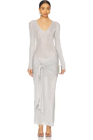 REVOLVE SER.O.YA Ser.o.ya vestido de punto metalizado ashera en color metálico talla L en - Metallic Silver. Talla L (también en M, S, XL, X